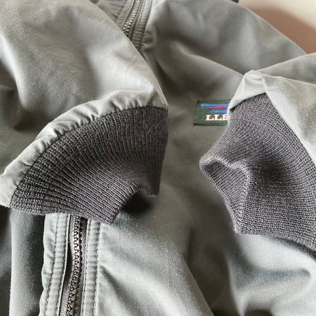 L.L.Bean エルエルビーン 極美品 1980s Warm-up Jacket made in USA ダークグレー 総柄 カタディン 山タグ ウォームアップジャケット VINTAGE