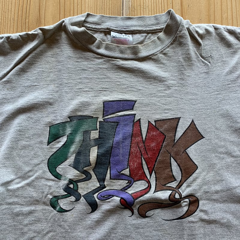 ★デッドストックThink Skateboads'90s【usa製】TシャツL THINK SKATEBOARDS S/S TEE made in USA 90's | MI