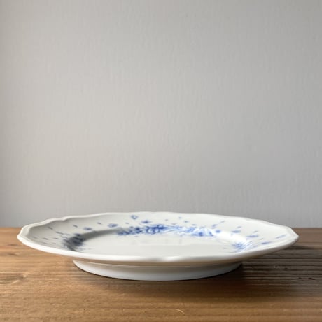 Shibata Cninaware Blue White 青華 花柄プレート 1970s