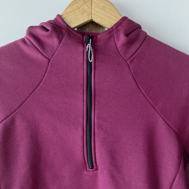 lululemon オーバーサイズ ファンネルネック ハーフジップ ピンク