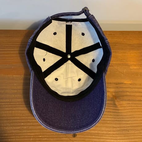 Supreme S logo 6 panel cap pigment washed denim cap made in USA
