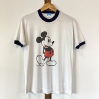 VINTAGE Mickey ミッキー S/S TEE／リンガー･ホワイト 1970～1980s