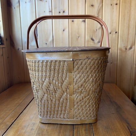 Picnic Basket ピクニックバスケット 1960年代 ブラウン vintage