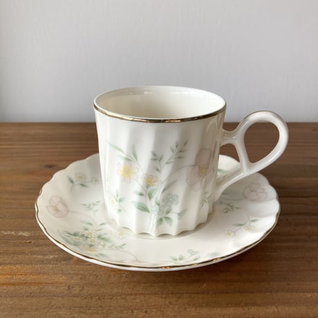 Noritake N.T Venus China ノリタケ 花柄 カップ＆ソーサー 1980～1990s