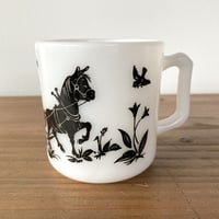 HAZEL ATLAS ヘーゼルアトラス チャイルドマグ 動物アルファベット Horse／ブラック