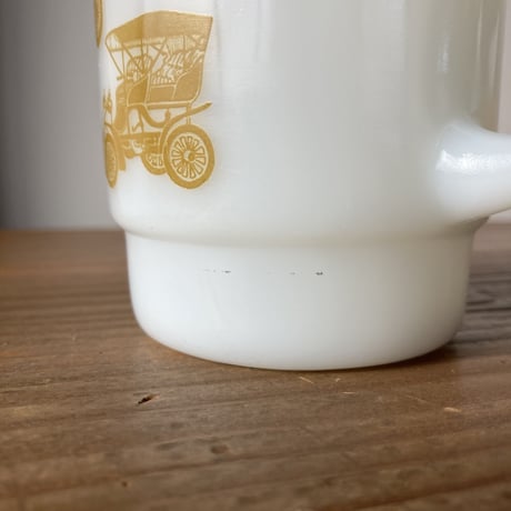 FIRE KING Classic Car ファイヤーキング クラシックカー マグカップ／黄土