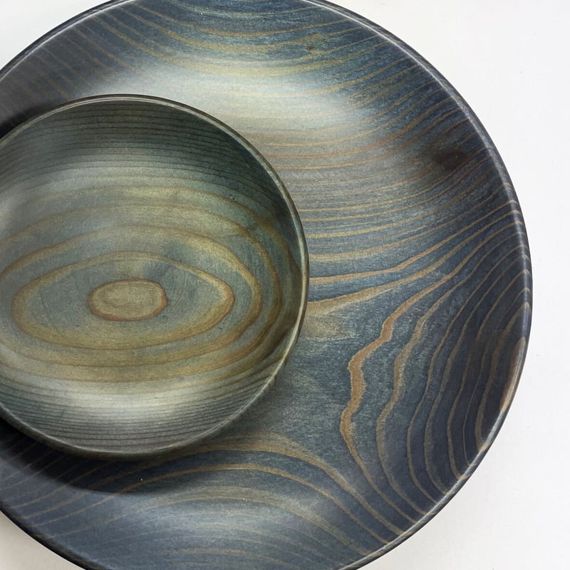 藍染皿（ご神木杉） | 藍食人
