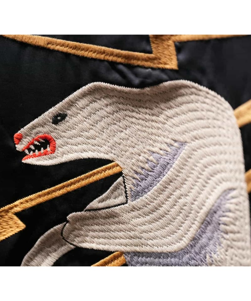 HOUSTON ユーズド加工 スーベニアジャケット ブラック | MSSD(エムエス