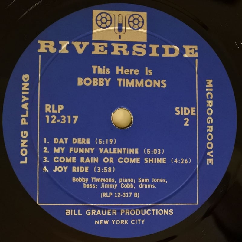 Bobby Timmons ‎– This Here Is Bobby Timmons（Riv