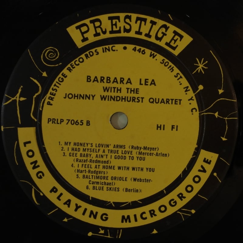 Barbara Lea ‎– Barbara Lea With The Johnny Win