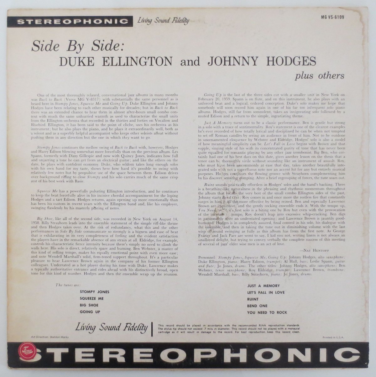 Duke Ellington & Johnny Hodges / Side By Side ( Duke Ellington & Johnny Hodges / Side By Side (