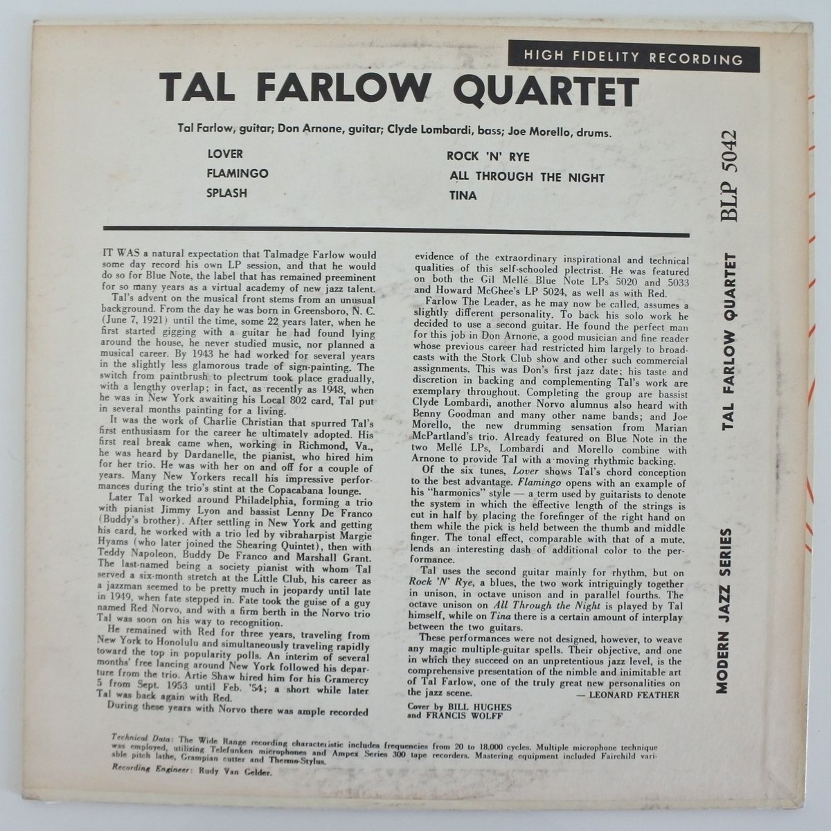 A Recital by Tal Farlow レコード promo盤 mono Tal Farlow – A Recital By Tal Farlow – Vinyl (LP, Album