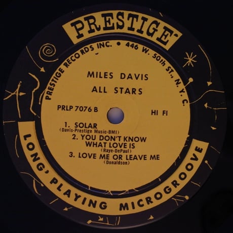 Miles Davis  ‎/ Walkin'  (Prestige 7076 ) mono