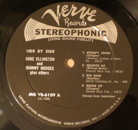 Duke Ellington & Johnny Hodges / Side By Side (