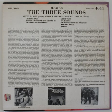 The Three Sounds ‎– Moods（Blue Note ‎– BLP 4044）mono