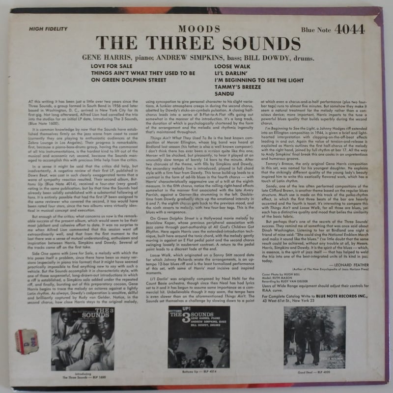 #3579【希少な名盤】Moods the 3 sounds BLP 4044 3579【希少な名盤】Moods the 3 sounds BLP 4044