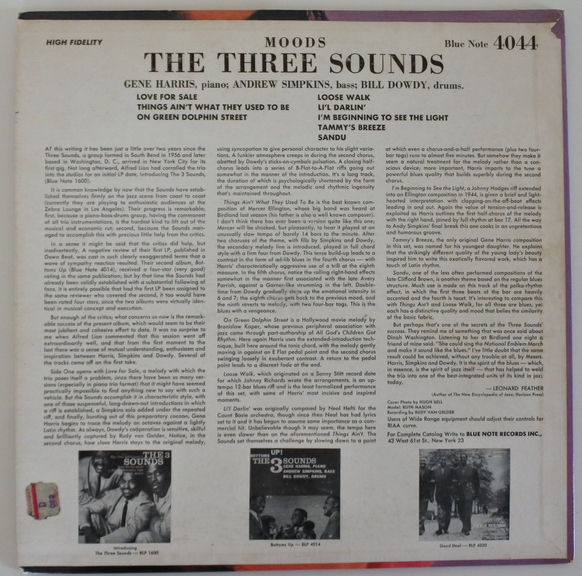 洋楽 The Three Sounds - Moods 4044 LP THREE SOUNDS / MOODS (REISSUE) [LP - BST-84044]：JAZZ