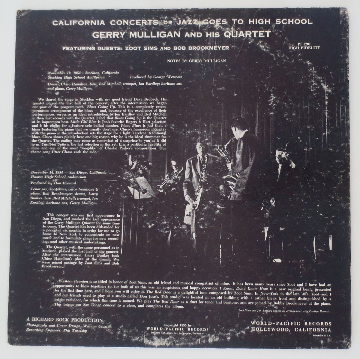 Gerry Mulligan ‎– California Concerts（Pacific J