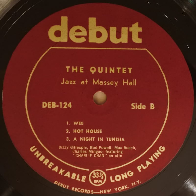 The Quintet ‎– Jazz At Massey Hall（Debut Record
