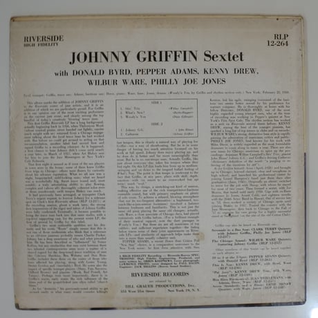 Johnny Griffin Sextet ‎– Johnny Griffin Sextet（Riverside Records – RLP 12-264）mono