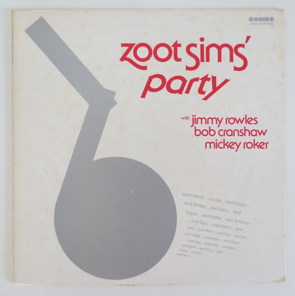 Zoot Sims ‎– Zoot Sims' Party（Choice Records ‎–
