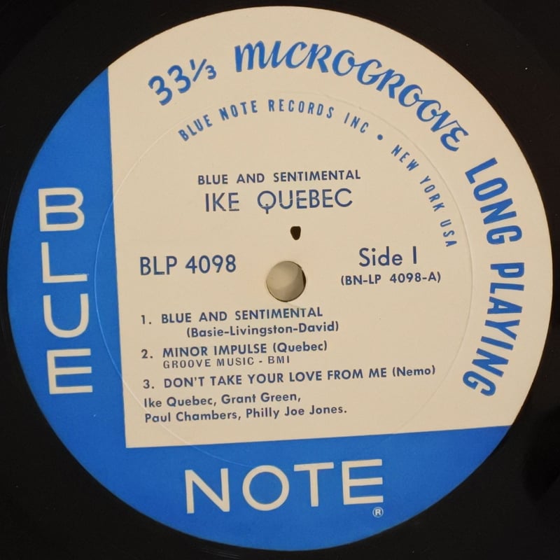 Ike Quebec ‎– Blue & Sentimental（Blue Note ‎– B