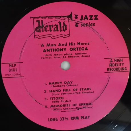 Anthony Ortega  ‎– A Man And His Horns（Herald - HLP0101）mono