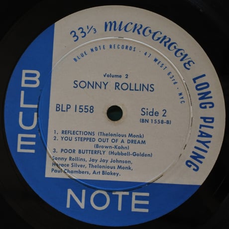Sonny Rollins  ‎– Sonny Rollins Vol. 2  ( Blue Note ‎– BLP 1558) mono