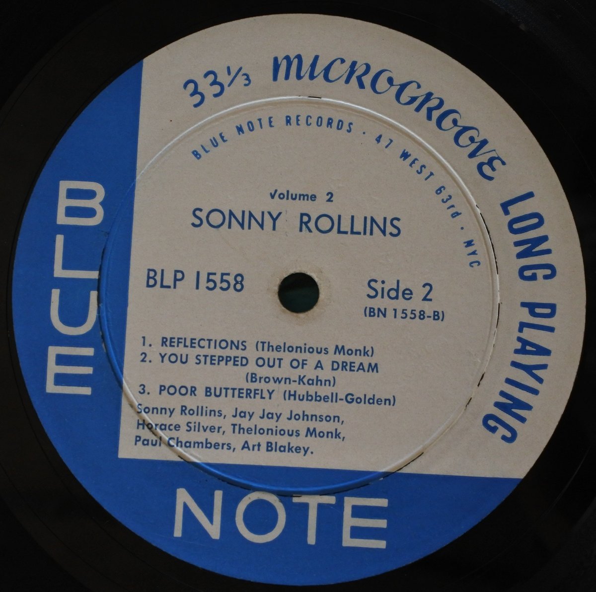 Sonny Rollins ‎– Sonny Rollins Vol. 2 ( Blue Note ‎– BLP 1558) mono