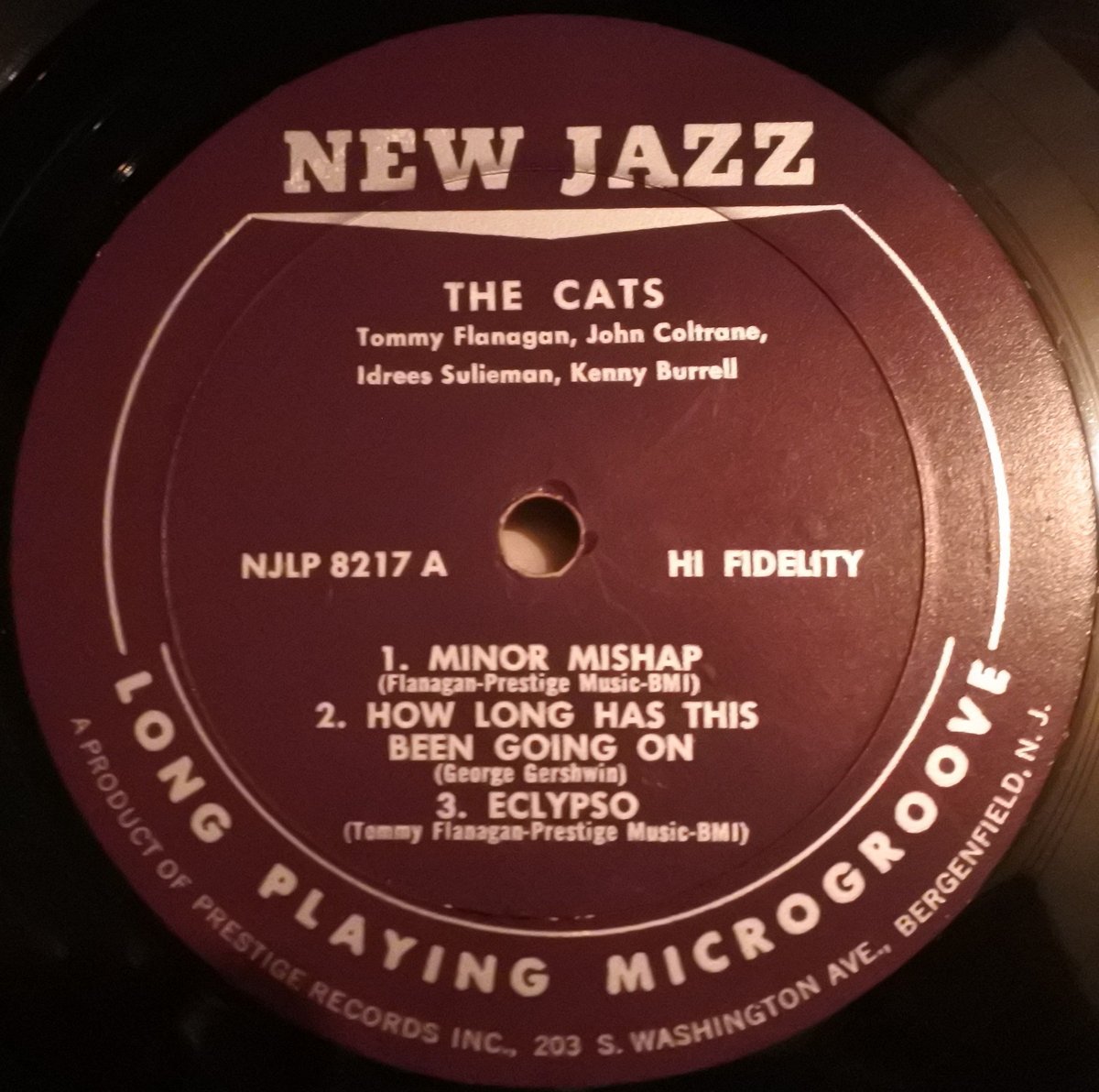 John Coltrane, Tommy Flanagan ‎– The Cats（New Jazz ‎– NJLP 8217）mono