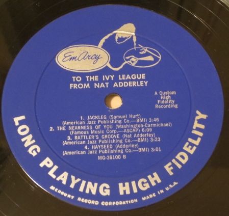 Nat Adderley / To the Ivy League From NAT (EmAr