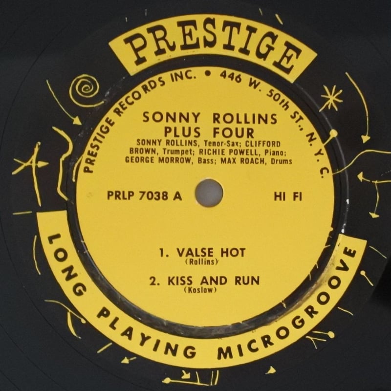 激レアPrestigeオリジ美盤‼️Sonny Rollins+4 NYCレーベル Sonny Rollins ‎– Plus 4（Prestige ‎– PRLP 7038）m