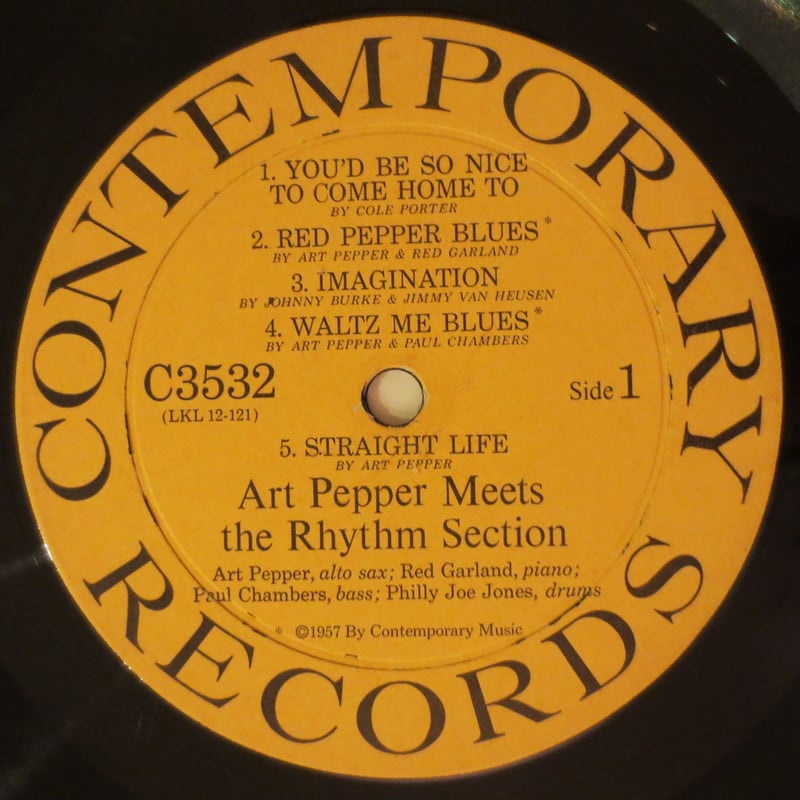 Art Pepper – Meets The Rhythm Section（Contempor
