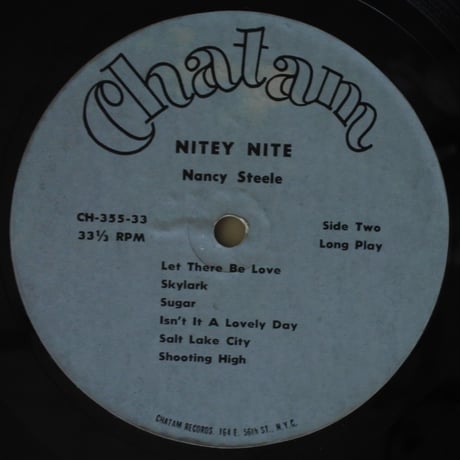Nancy Steele  ‎– Nitey Nite （Chatam ‎– CH-354-33）mono