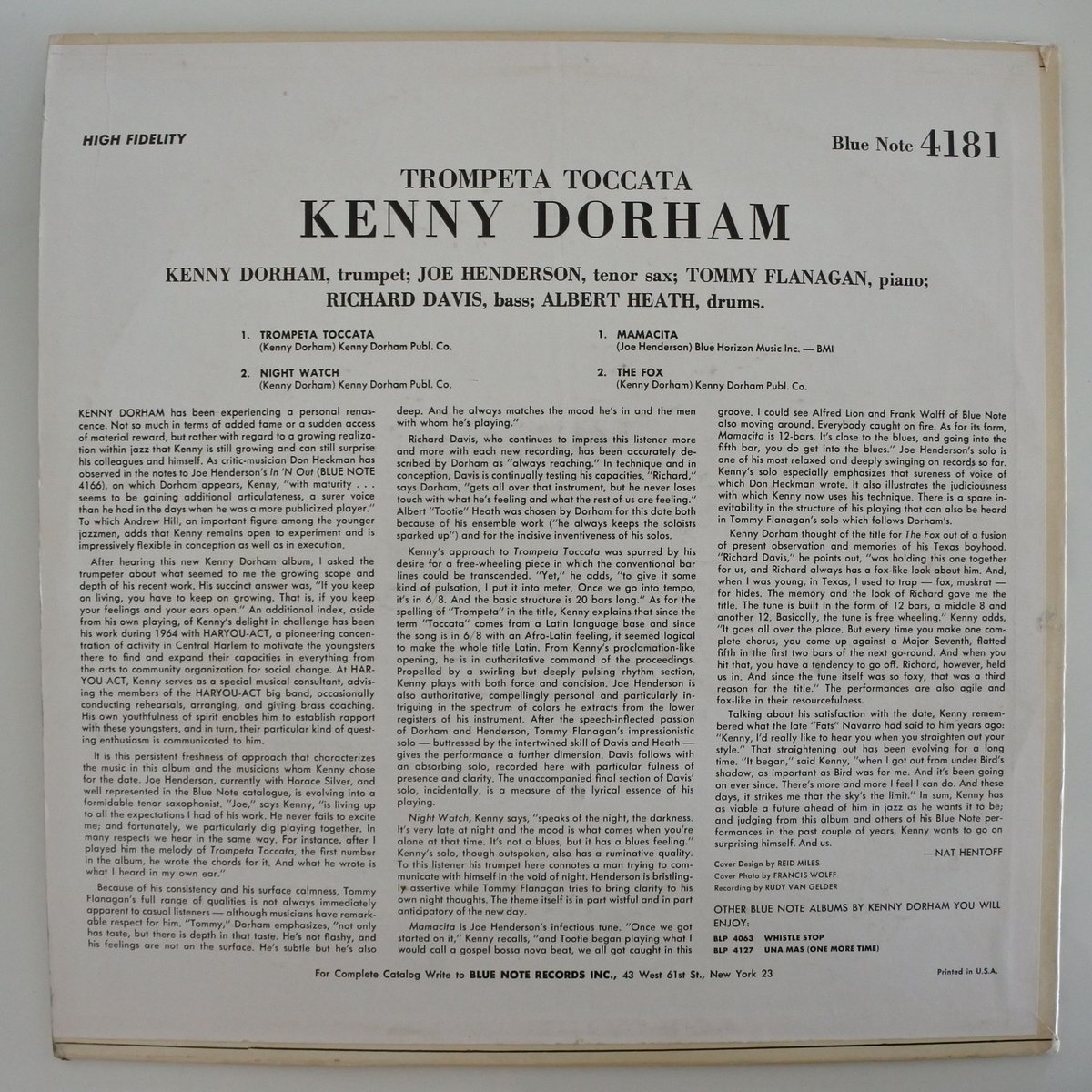 Kenny Dorham ‎– Trompeta Toccata（Blue Note ‎– B