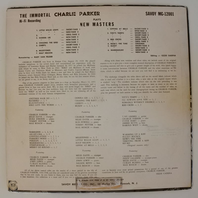 CHARLIE オリジナルジャケット　初期盤 CHARLIE オリジナルジャケット 初期盤 CHARLIE オリジナルジャケット