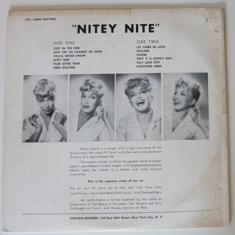 Nancy Steele  ‎– Nitey Nite （Chatam ‎– CH-354-33）mono