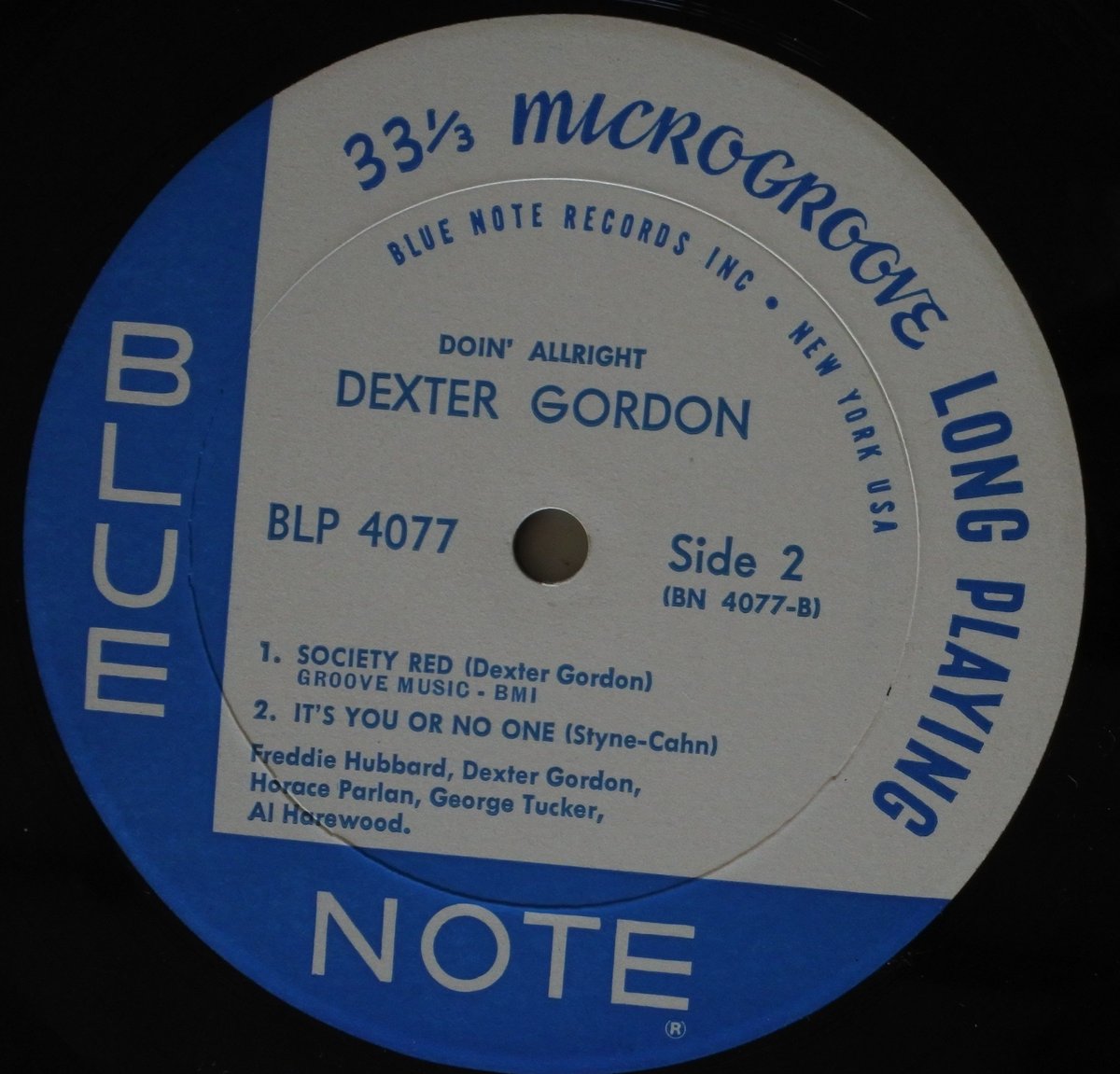 Dexter Gordon ‎– Doin' Allright （Blue Note ‎–