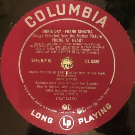 Doris Day, Frank Sinatra ‎– Young At Heart（Columbia ‎– CL-6339）mono　購入特典付き