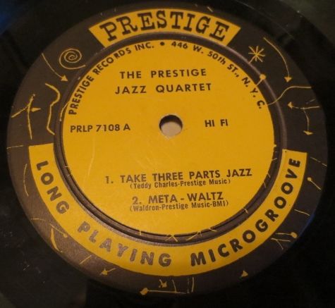 The Prestige Jazz Quartet ‎– The Prestige Jazz