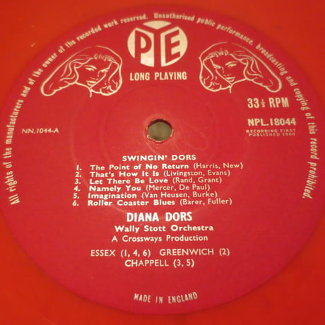Diana Dors ‎– Swingin' Dors（Pye Records ‎– NPL 18044）mono