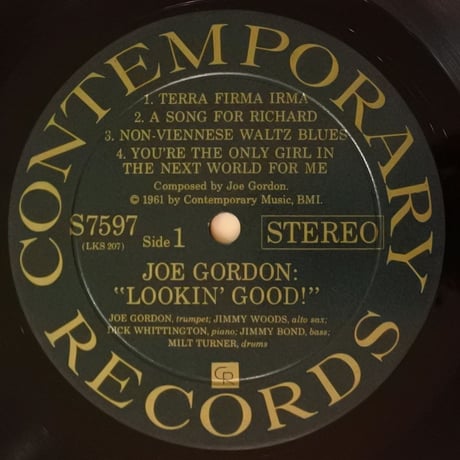 Joe Gordon ‎– Lookin' Good（Contemporary Records ‎– S7597）stereo