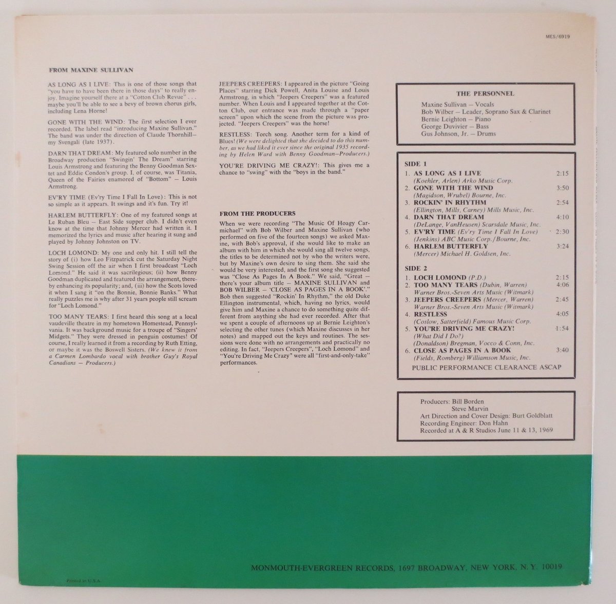 Maxine Sullivan / Bob Wilber ‎– Close As Pages