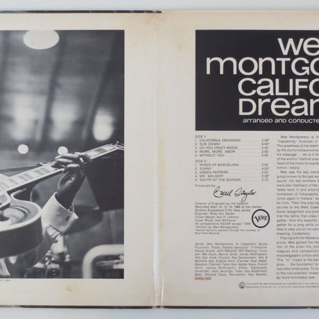 Wes Montgomery ‎– California Dreaming（Verve Records ‎– V6-8672）stereo