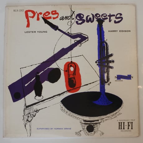 Lester Young,  Harry Edison  ‎– Pres & Sweets（Norgran Records ‎– MG N-1043）mono