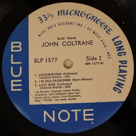 John Coltrane  ‎– Blue Train（Blue Note - BLP1577）mono