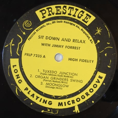 Jimmy Forrest  ‎– Sit Down And Relax （Prestige ‎– PRLP7235）mono