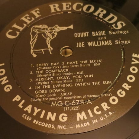 Count Basie / Joe Williams ‎– Count Basie Swings--Joe Williams Sings（Clef Records ‎– MG C-678）mono