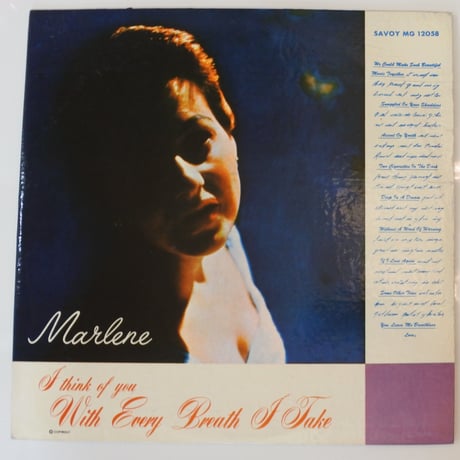 Marlene ‎– I Think Of You With Every Breath I Take （Savoy Records ‎– MG-12058）mono