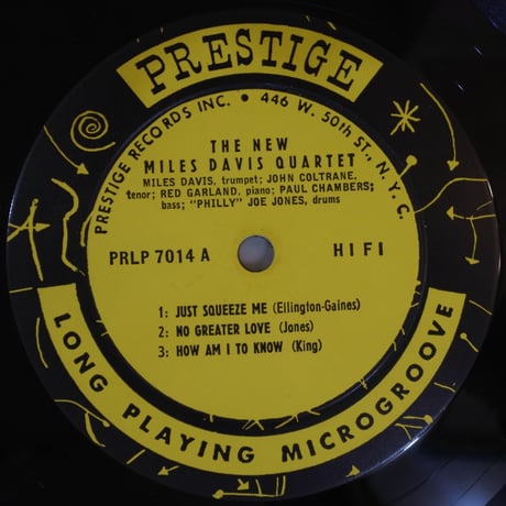 The New Miles Davis Quintet – Miles（Prestige – LP 7014）mono